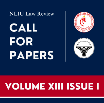 Call for Submissions: NLIU Law Review (Volume XIII Issue I) Call for Submissions: NLIU Law Review (Volume XIII Issue I)